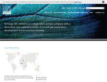 Tablet Screenshot of heritageoilltd.com